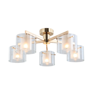 هل النظارات الذهب المزدوجة 5-Lights Flush Flush Mount Seiling Lamp متوفرة؟